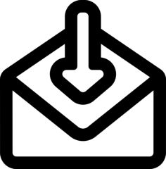 Receiving Email Interface Outline Silhouette Cutting Svg Files, Free Vectors File